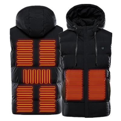 China YuFan High Quality Unisex QUICK DRY Winter Breath With Hooded Battery Pack Heating Vest Down Thermal Women USB Electric Heated Men Invest for sale