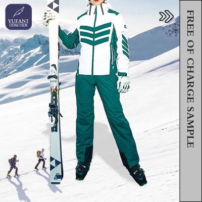 China Breathable Custom Winter Padded Snow Wear Women Windproof Jacket Men Waterproof Bib Pants Snowboard Jacket Ski Suit for sale