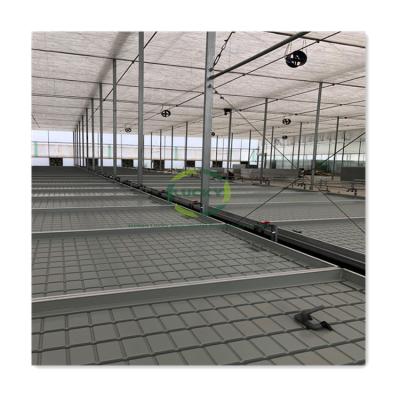 China Easy of Sight Agricultural Mobile Tray Greenhouse Logistics Rolling Bench Aluminum Alloy Plastic Seedling Factory Direct Sale for sale