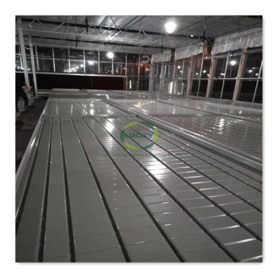 China Commercial Flood Trays Hydroponics Greenhouse System Greenhouse Hydroponic Table Stacked Bench Rolling Racks Growing System Rolling Bench for sale