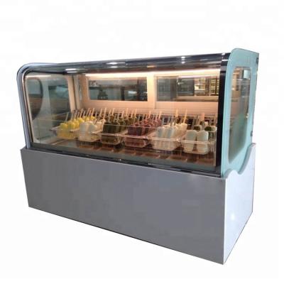 China QR530V Hard Table Type Ice Cream Display Vegetable Processing Plant Machine for sale