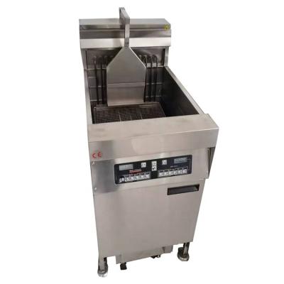 China Restaurant SURRI French Fries Fried Chicken Electric Gas Deep Fryer with Automatic Lifting Basket for sale