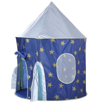 China 1~2 Person Tent Fox Rocket Ship Tent Space Themed Print Pretend Playhouse Spaceship Castle For Kids With Carry Bag for sale