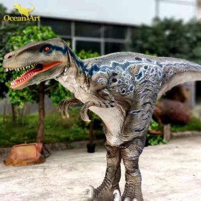 China Amusement Park Amusement Park Dinosaur Costume Realistic Animatronic Velociraptor Costume for sale