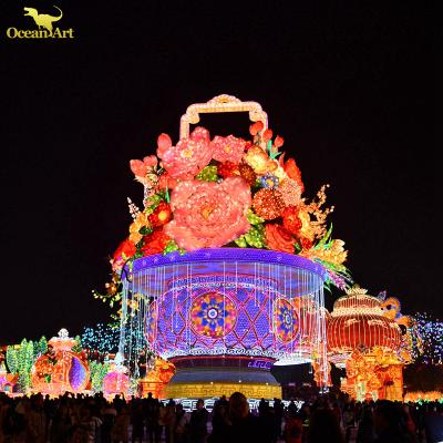 China New Year Artistic Chinese Animal Lantern Festival Dragon Lantern Show Outdoor for sale