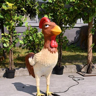 China Show Garden Decorate Life Size Chicken Realistic Animatronic Animal Model for sale