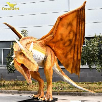 China Dragon Flying Dragon Animatronic Theme Park Theme Park Amusement Life-size Robotic Model for sale