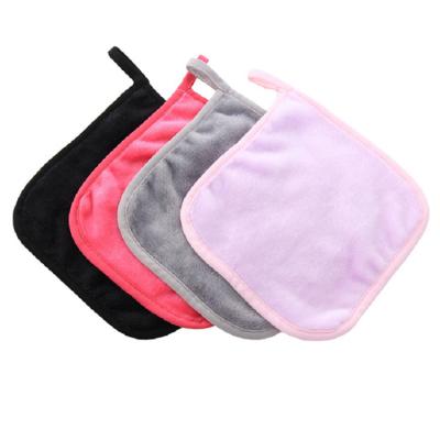 China QUICK DRY Custom Square Microfiber Face Cloth Makeup Remover Towel for sale