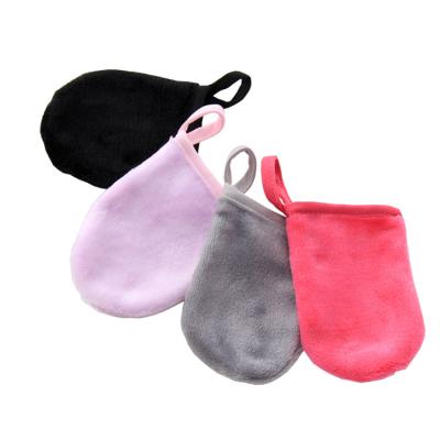 China Hot Selling QUICK DRY 100% Polyester Microfiber Erase Makeup Remover Glove for sale