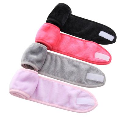 China Comfortable Soft Adjustable Elastic Sports Makeup Spa Facial Headband Turban For Washing Face for sale