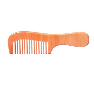 China Travel Customized Handmade Women Wooden Hair Comb With Handle for sale