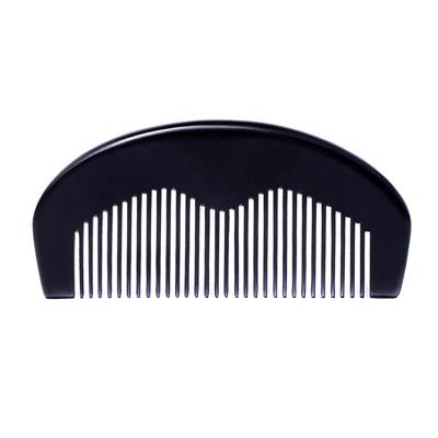 China Travel Private Label Pocket Comb Size 11cm Black Wooden Hair Beard Comb for sale