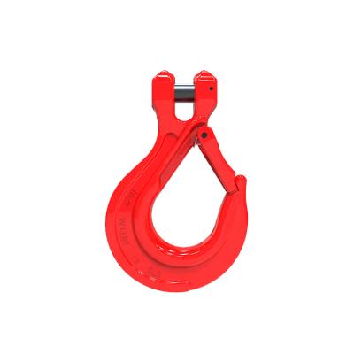 China Clevis Clamp Hook Shenli Rigging Alloy Steel G80 Clevis Clamp Hook With Forged Latch for sale