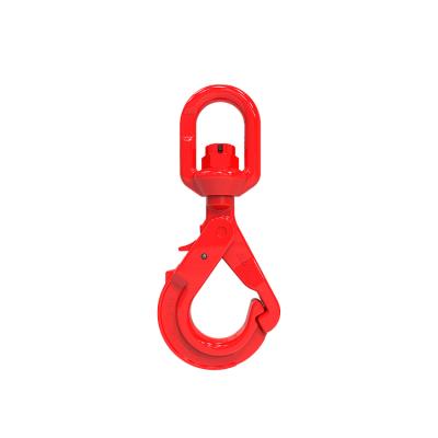 China Heavy Industry Chains Sling Special G80 Self-Locking Swivel Hook With Bearing For Hoisting for sale