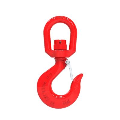 China Swivel Hook With Latch Shenli Rigging G80 Steel Swivel Lifting Hook / Alloy Steel Excavator Lifting Hook With Latch for sale