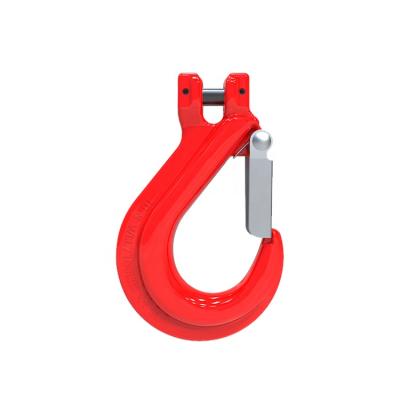 China Shenli Rigging G80 Alloy Steel Clevis Hook With Latch For Hoisting / Clevis Hoist Hook 10-8 for sale