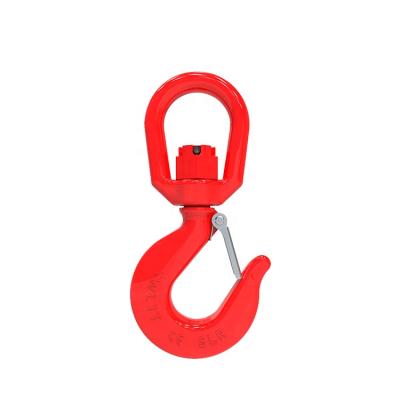 China Swivel Hook Shenli Rigging Forged Swivel Hook / Forged Safety Crane Swivel Hook With Safety Latch for sale