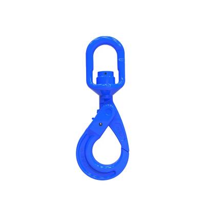 China Hook With Bearing Alloy Steel G100 Self Locking Swivel Hook With Bearing for sale