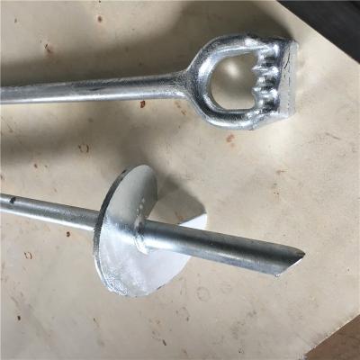 China Construction Helix Earth Screw Anchors Hot Dip Galvanized Solid Rod for sale