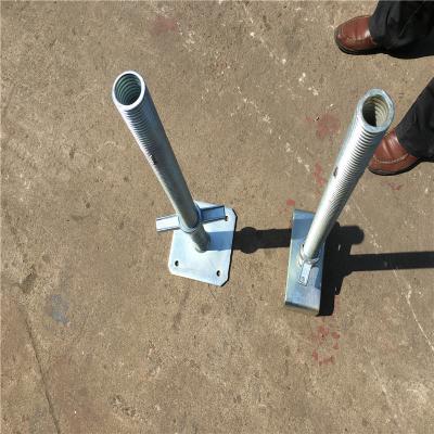 China Construction Accessories Construction All Round Ring Lock Scaffolding Cavity Type Leveling Adjustable Base Jack for sale