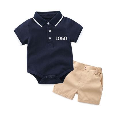 China Anti-pilling 2022 new hot summer style kids wear 100%cotton polo boys short sleeve shorts custom size manufacturers wholesale for sale