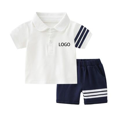 China 2022 Summer New Anti-pilling Cotton Shorts Sheer Sleeve Lapel Polo Shorts Logo Children School Uinform Polo Sweater Customized for sale