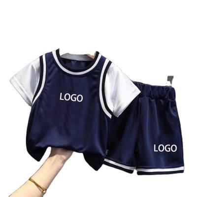 China Breathable Children's Basketball Tracksuit Boys Girls Uniform Clothes Sports Custom Made 2022 New Style Basketball Tank Top for sale