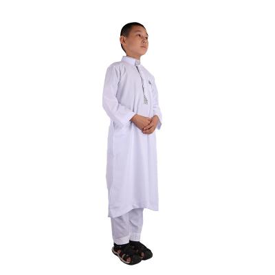 China Cotton Two-Piece Pants Set Abaya Thobes Arab Muslim Dress Children Kids Jubah Boy Islamic Clothing For for sale