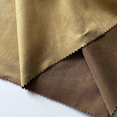 China Factory Supply Garment Moisture-absorbent Clothes Use High Quality Warp Knit Suede Leather Fabric Wholesale for sale