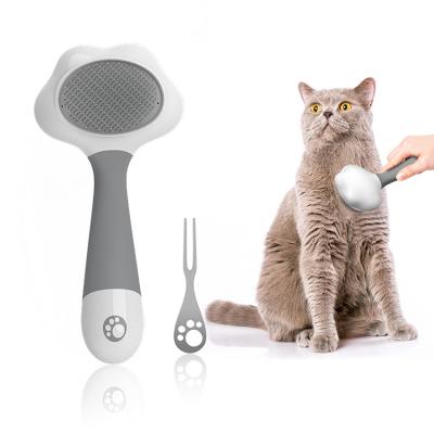 China Cat Paw-Shaped Design Cat Hair Remover Brush Cat Comb For Shedding And Stocked Grooming for sale