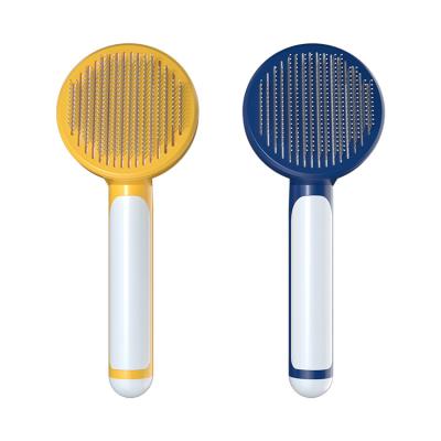 China Self-cleaning Stocked Pet Grooming Hair Removal Slicker Brush for Dogs and Cats for sale