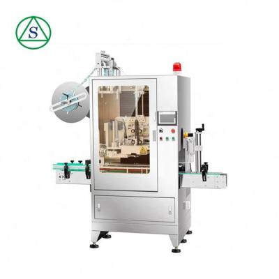 China High Speed ​​Automatic Sleeve Shrink Food PVC Labeling Machine For Round Bottles Ice Cream Yogurt Cup Shrink Sleeve Plastic Labeli for sale