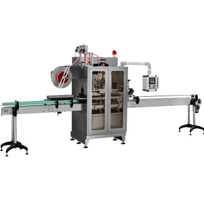 China Automatic Food Diary Products Labeling Machine With Steam Shrink Tunnel Machine for sale