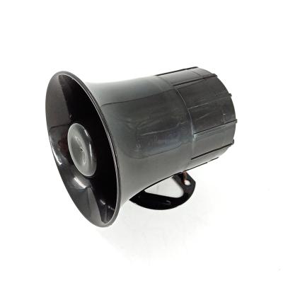 China Plastic 12V 6 Tones Alarm Horn Police Horn 125dB Motorcycle Alarm Siren Warning Horn for sale