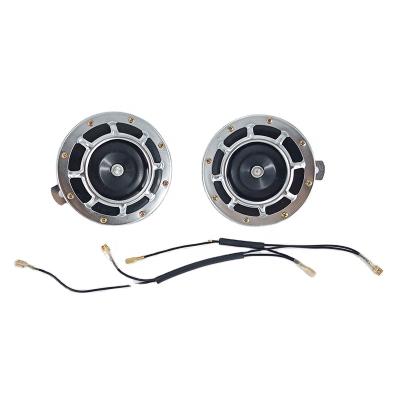 China Car Audio System 125mm Motorcycle Horn Loud Blow Tone Grille Mount Compact Car Horns Disc Horn 12V 335-435 for sale