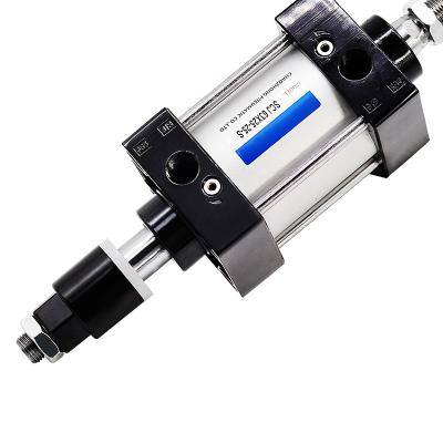 China Factory SCJ50 Series Hole Size 50mm Adjustable Stroke Aluminum Alloy Acting Standard Dual Air Pneumatic Cylinder 25 to 300mm for sale