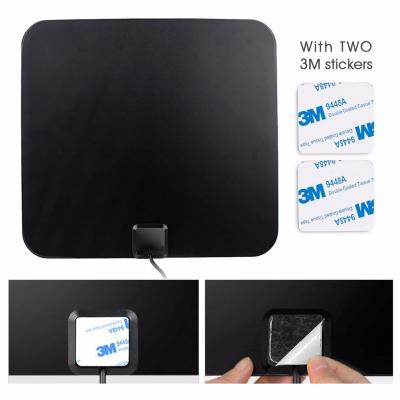 China ABS 50 Mile Range Amplified Indoor HDTV Antenna with Detachable Amplifier Signal Booster for sale