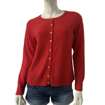 China Anti-Wrinkle Long Sleeve Loose Cardigans Casual Solid Crewneck Sweater Cardigans With Button for sale