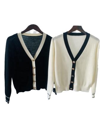 China Anti-wrinkle Ms. wool cashmere sweater sweater v-neck long sleeve cardigan qiu hang the day thin sweater for sale