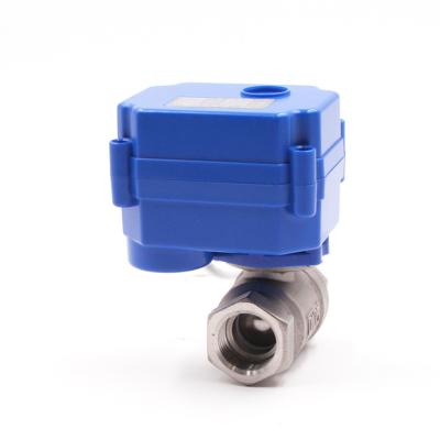 China General DN15 DN20 DN25 Motorized SS304 2W CWX-15N Brass Ball Valve for sale