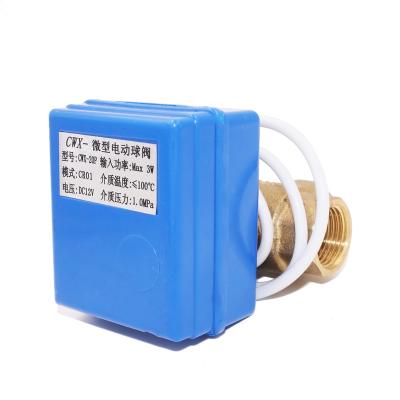 China General DN15 DN20 DC5V DC12V CR01 CR02 CR05 3/4 Motorized Electric Ball Valve Mini Ball Valve 2wires 3wires 5wires CWX-20p-1.0B 2NM for sale