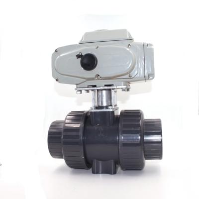 China General 3way flow control ball valve motorize dn100 dn40 DN50 dn125 with manual hand bar function for sale