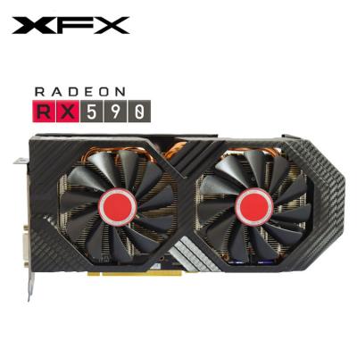 China XFX RX570 RX580 RX590 8GB Gaming Graphics Card Desktop Graphics Card Used Second Hand for sale