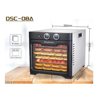 China Household Intelligent switch food dryer 26L jerky dehydration Home dehydrator with 24h timer 8 drying Trays for sale