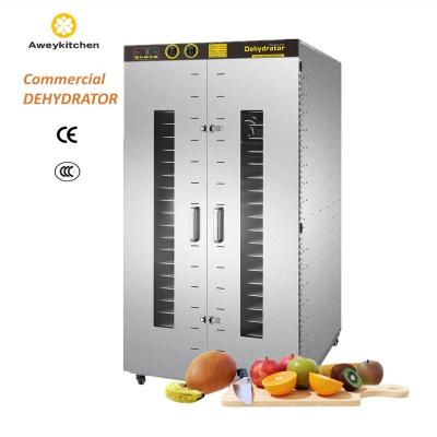 China Hotels Double Door Design 24 Trays Stainless Steel Dehydrator Food Fruit Vegetable Dryer Machine for Meat for sale