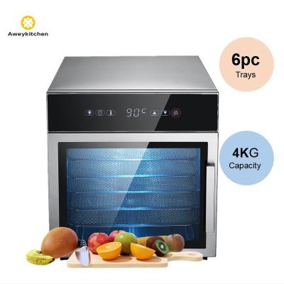 China Household Small Mini Fruit Mango Dehydrator with 6 Trays, LED Digital Display, Food Dryer Machine for sale