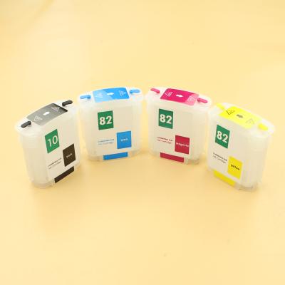 China 69ML Refillable Ink Cartridge COMPATIBLE for HP 10 82 for HP DesignJet 500 500ps 800 800ps 815MFP 820MFP 4Color Printer for sale