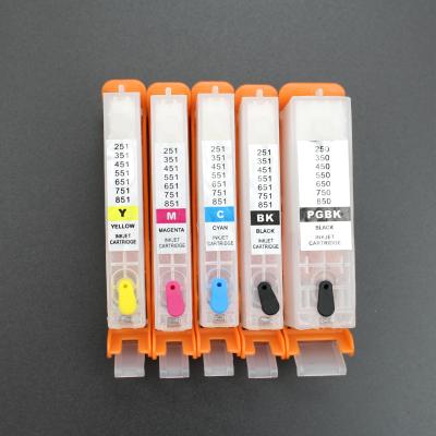 China PGI-580 CLI-581 Refillable Ink Cartridge With Chip For Canon PIXMA TS705 TR7550 TR8550 TS6150 TS8150 TS9150 TS9155 PGI580 CLI581 For Canon for sale