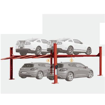 China Hydraulic Parking Lift FOUR POST PARKING LIFT 4 FOUR POST Car Parking Lift With Electric Control Box for sale