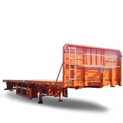 China Stable Performance High Capacity Lowboy Truck Trailer Container Flat Bed Trailers Customized Large Semi Truck Trailer For Sale for sale